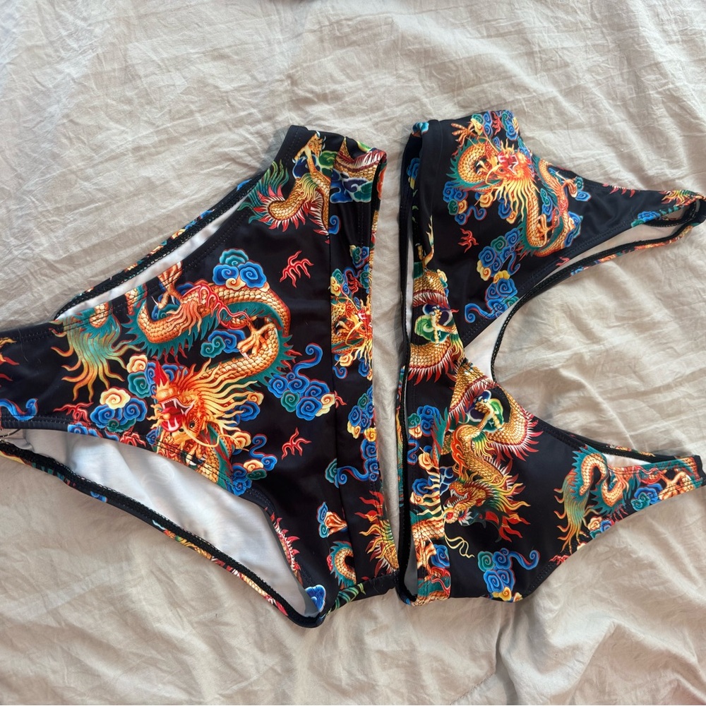 Dragon Print Bikini Set